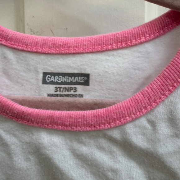 Garanimals 3T Girls White and Pink Short Sleeve Tee Blouse Love Forever - Picture 3 of 5